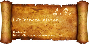Lőrincze Vivien névjegykártya