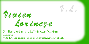 vivien lorincze business card